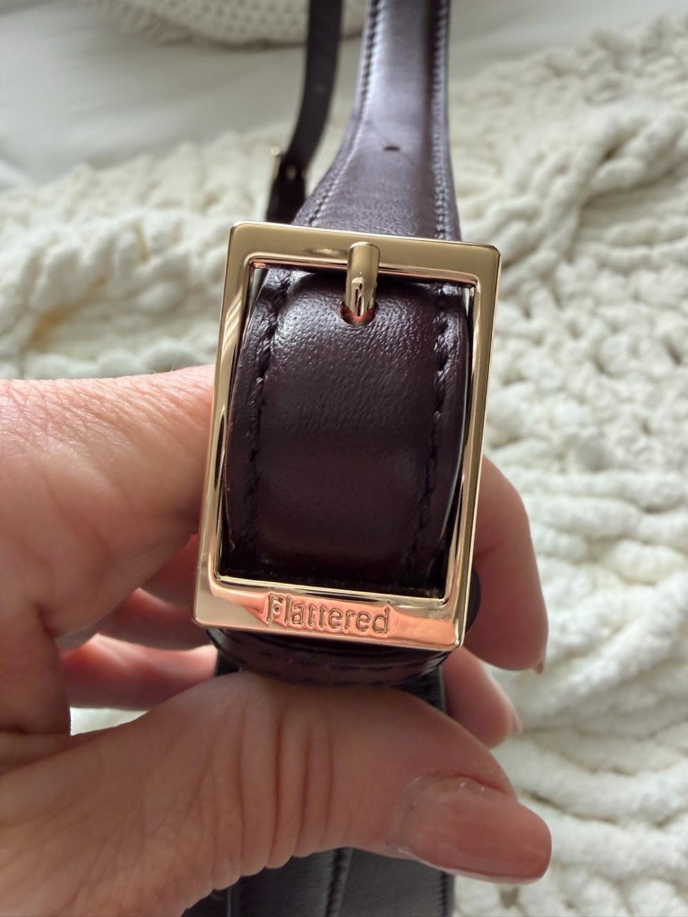 Flattered Irma Shoulder Bag Leather Burgundy - Picture 10 of 14